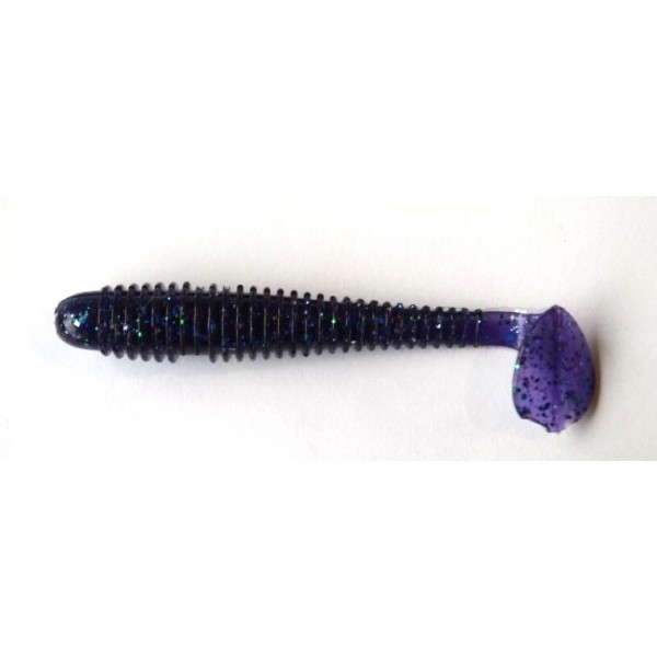 Силиконовая приманка для рыбалки, Taipan Slim View Fat, 3,3 дюйма, 6шт/уп, цвет №04 Violet